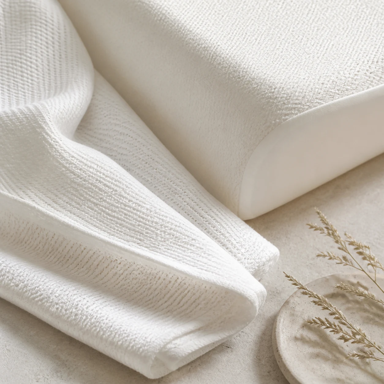 Textile Struktur eines Kissens